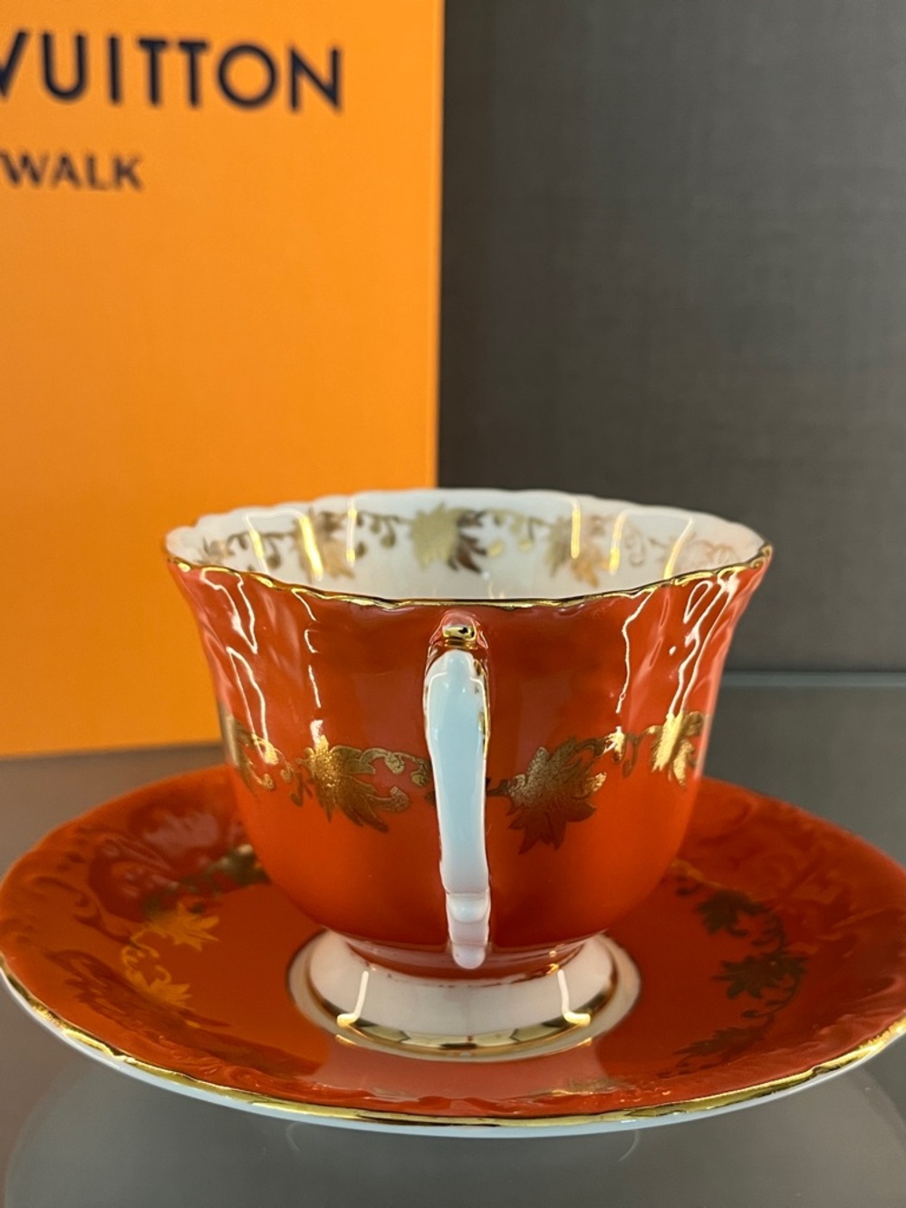 Aynsley Fine English Bone China Tea Cup in Pumpkin Spice. - Picture 6 of 9